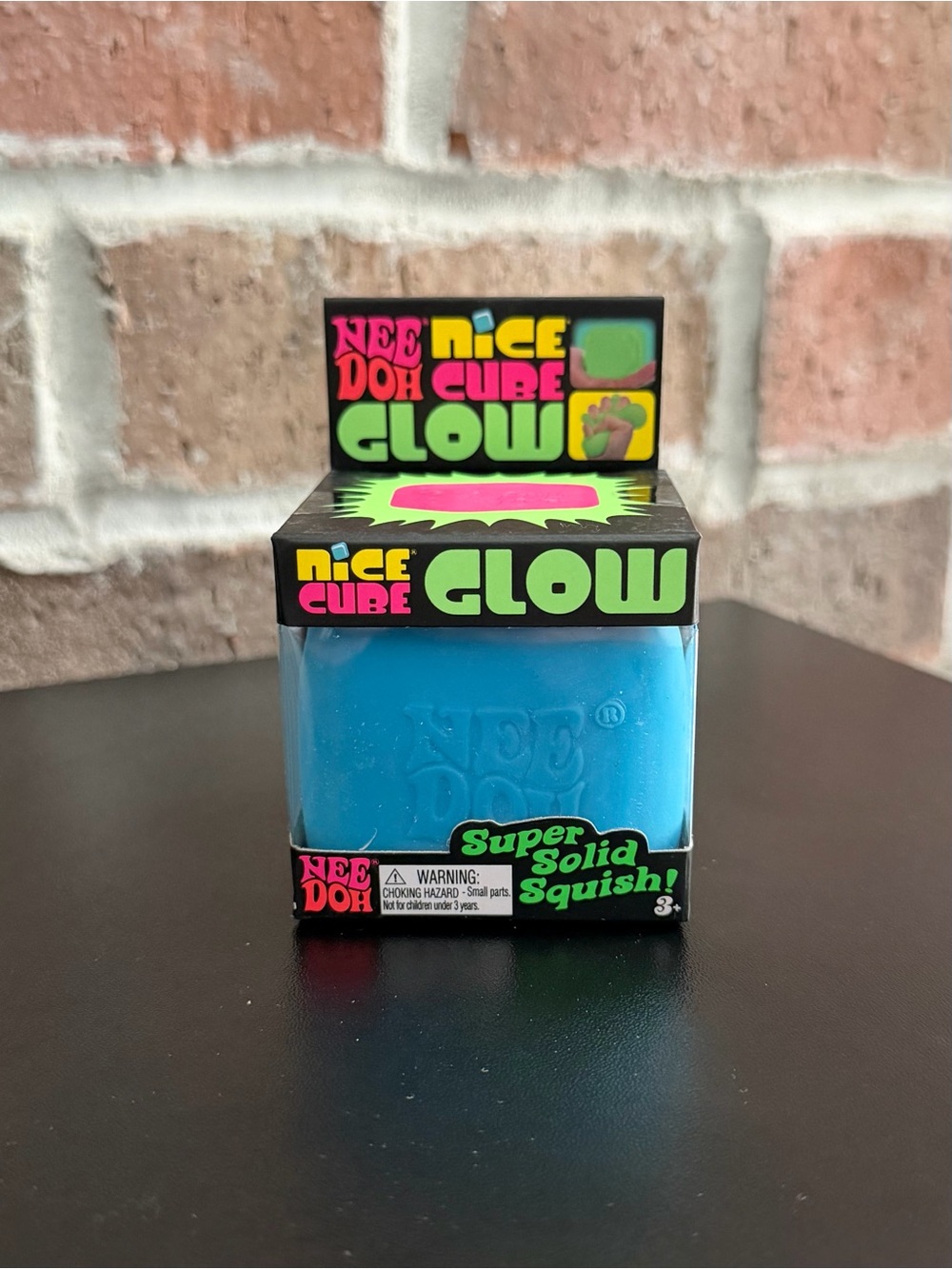 Nee Doh Nice Cube Glow - Blue Super Solid Squish